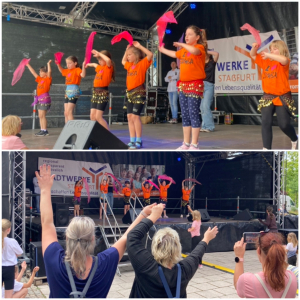 Unsere Zumba-Kids begeistern ihr Publikum beim Salzlandfest.